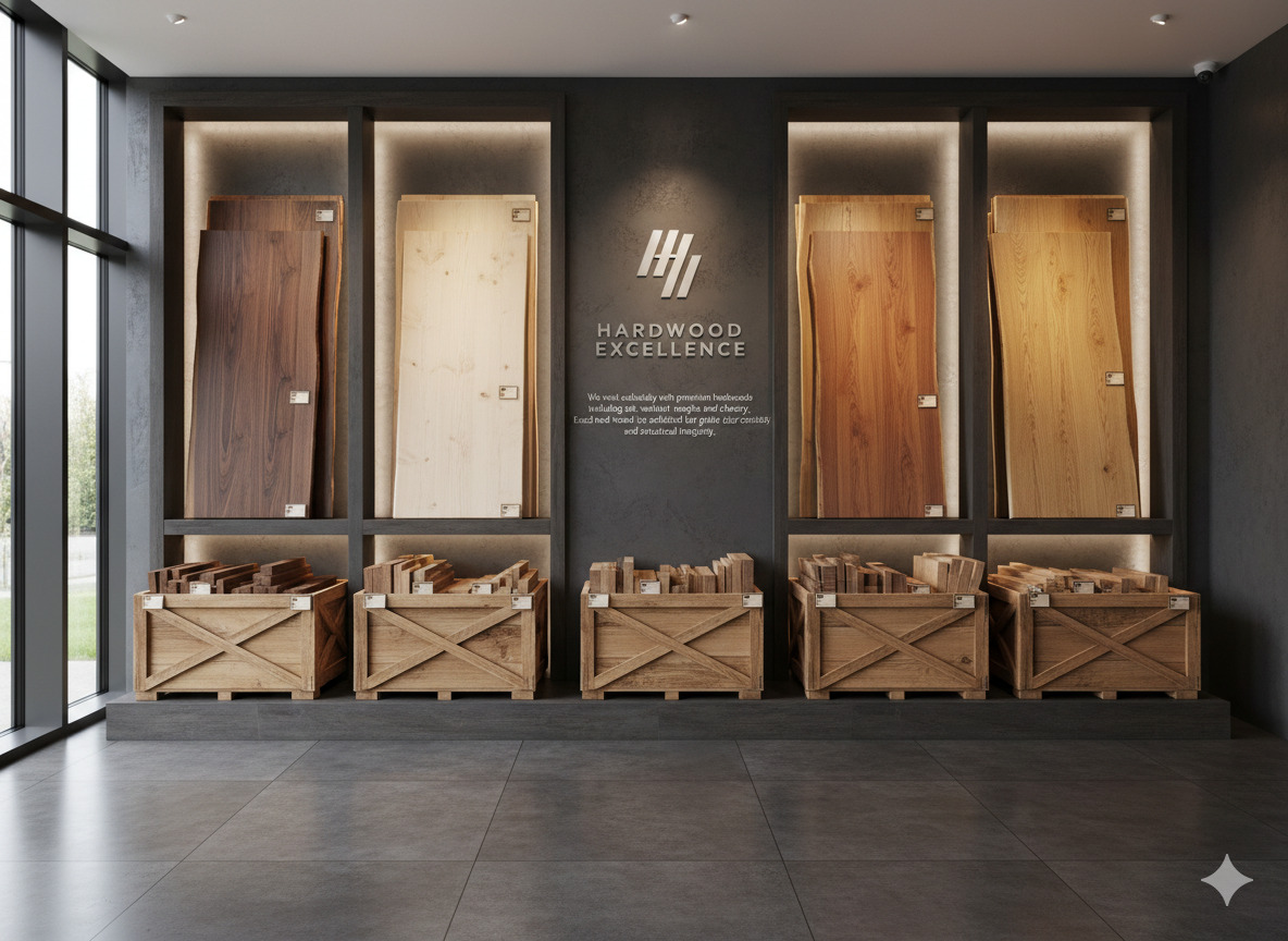 Premium hardwood selection